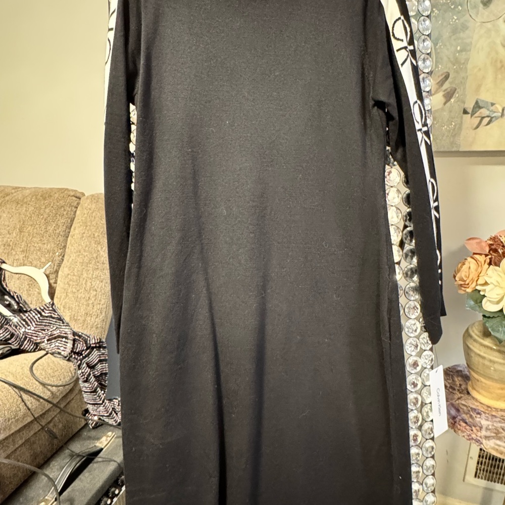 Calvin Klein Black Long Sleeve Dress